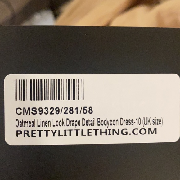 Pretty Little Thing Linen Dress. Size 6. NEVER WORN. Tags attached. - Picture 5 of 5